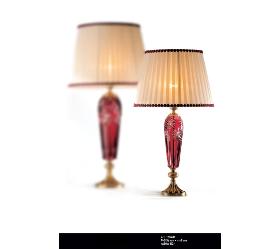 obrazek 1 Lampa kryształowa z wzorem palmy z kloszem - Il Paralume Marina