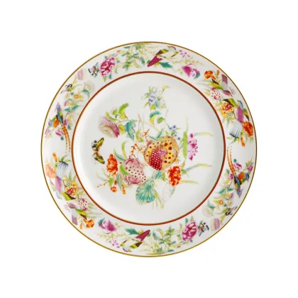 Zdjęcie Porcelanowy talerz obiadowy Granat Paço Real z roślinnym zdobieniem - Vista Alegre