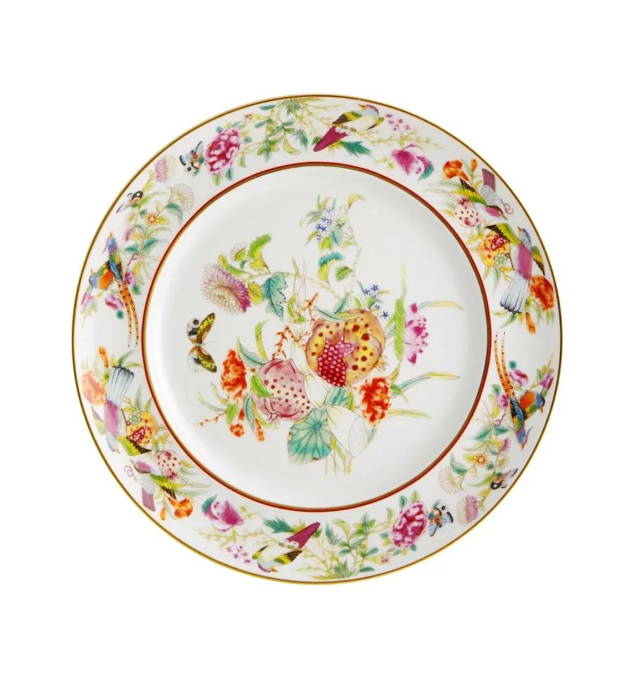 obrazek 1 Porcelanowy talerz obiadowy Granat Paço Real z roślinnym zdobieniem - Vista Alegre