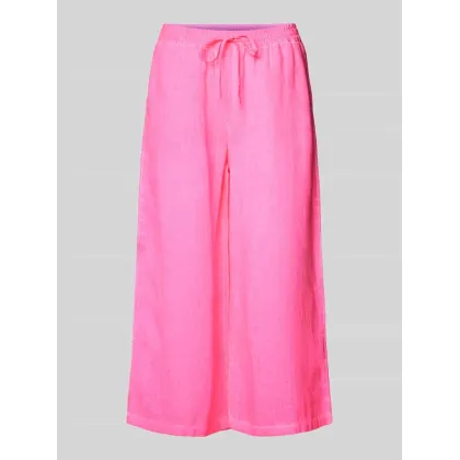 Zdjęcie Spodnie lniane z szeroką nogawką i tunelem