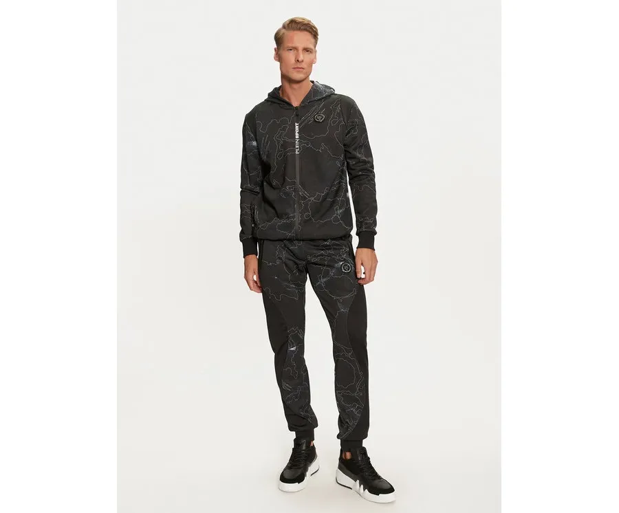 obrazek 1 Plein Sport Dres Jogging Set: Top/Trousers Lunar FADC MJJ0763 STE003N Czarny Regular Fit
