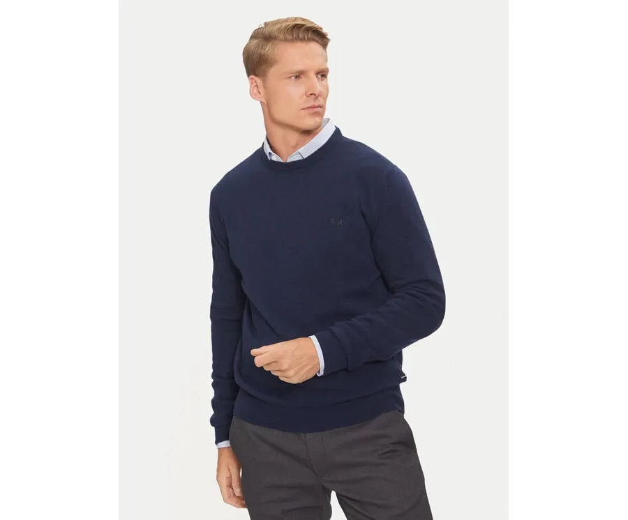 obrazek 1 La Martina Sweter ZMS024 YW106 Granatowy Regular Fit
