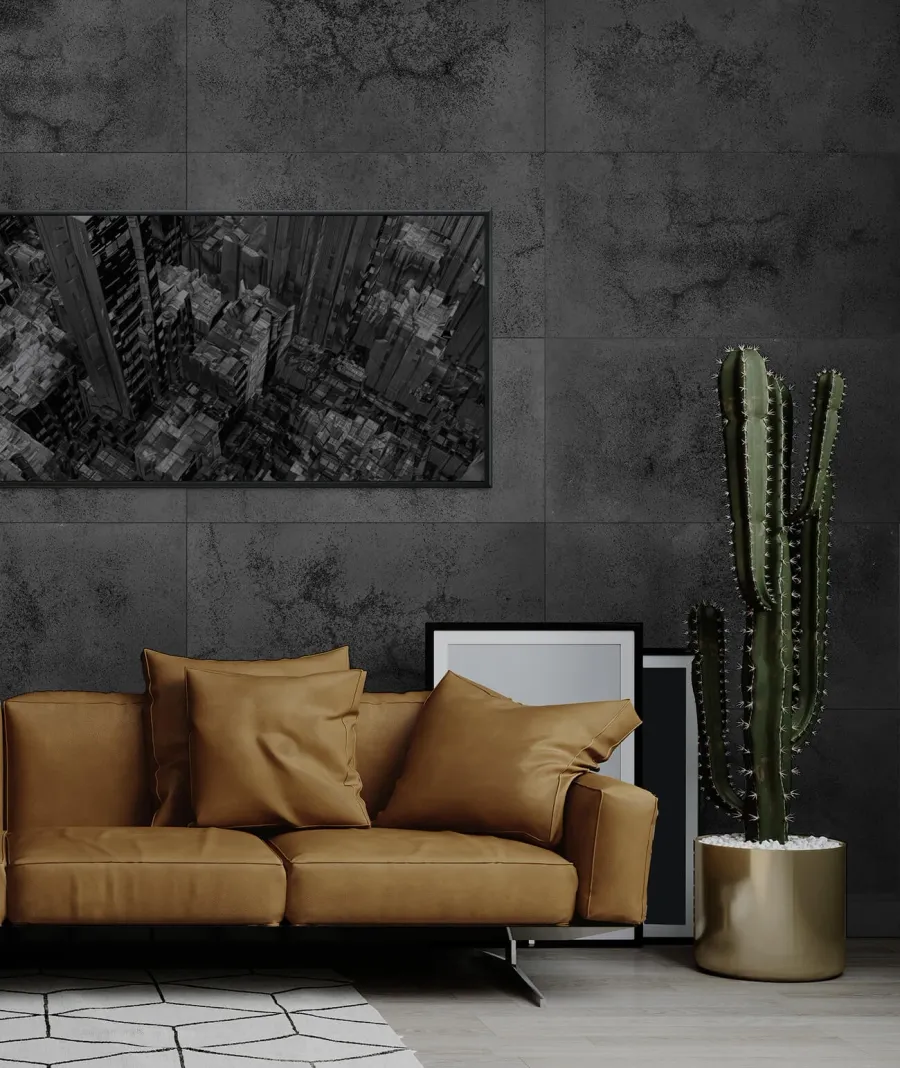 obrazek 1 120x60 cm DS - (grafitowy, czarne kruszywo) - płyta beton architektoniczny ultralekka