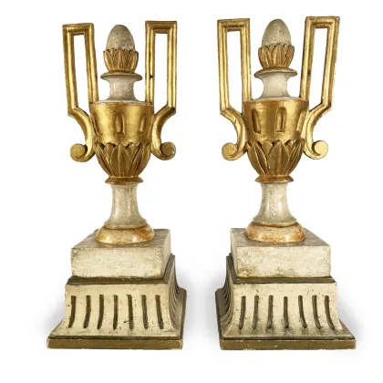 Picture A pair of antique ivory Empire vases, 19th century