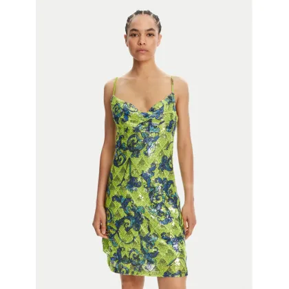 Zdjęcie Versace Jeans Couture Sukienka koktajlowa 78HAO9B6 Zielony Slim Fit