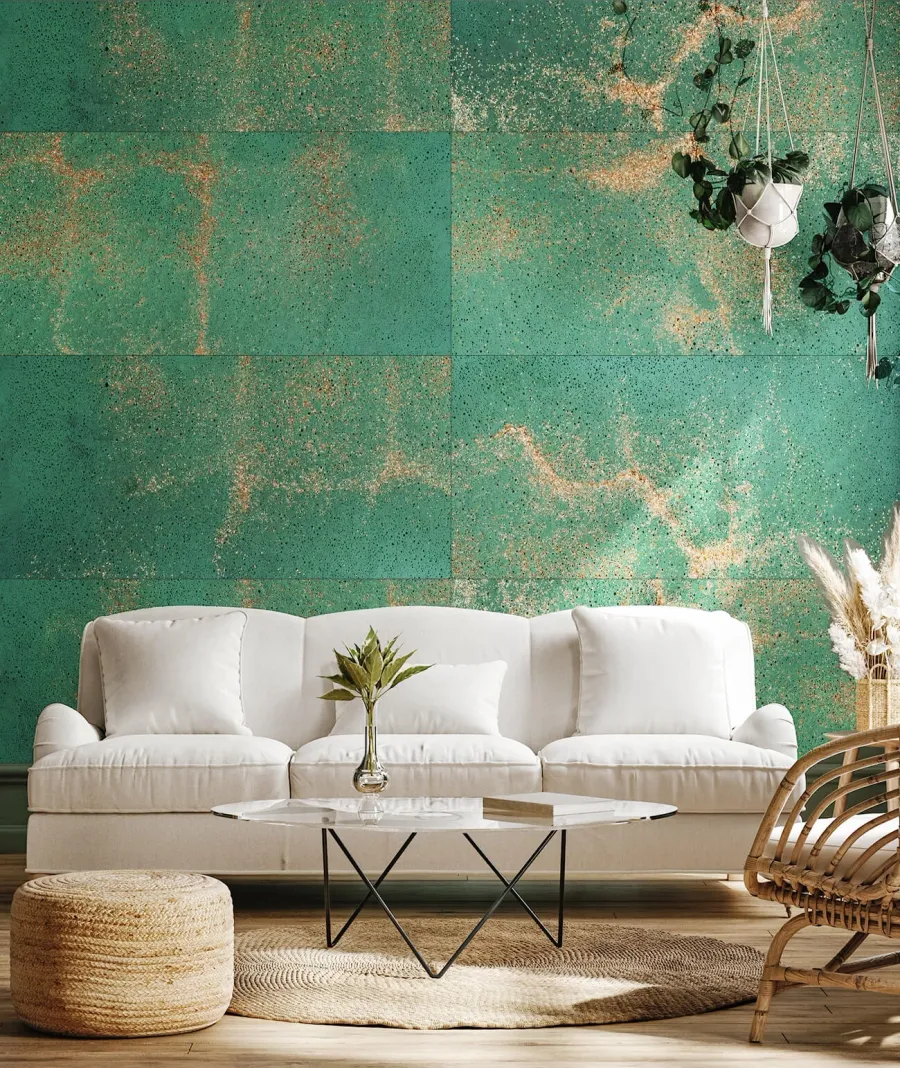 obrazek 1 60x60 cm DS - (zielony złote kruszywo) - płyta beton architektoniczny ultralekka