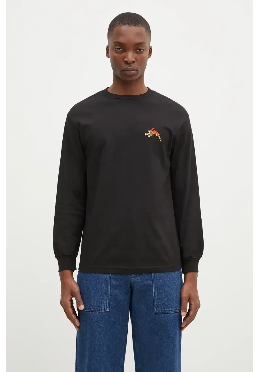 obrazek 1 Wacko Maria longsleeve bawełniany Tim Lehi kolor czarny gładki 24FW-WMT-LT01