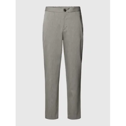 Zdjęcie Spodnie materiałowe o kroju slim tapered fit z elastycznym pasem model ‘DANN’
