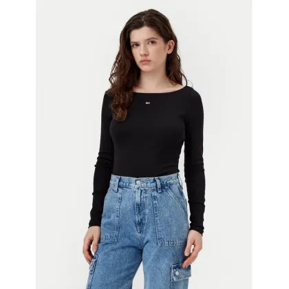 Zdjęcie Tommy Jeans Bluzka DW0DW21350 Czarny Slim Fit