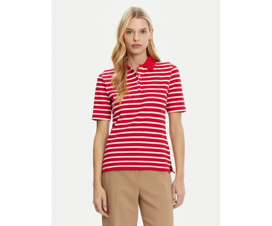 obrazek 1 Tommy Hilfiger Polo 1985 WW0WW43224 Czerwony Regular Fit