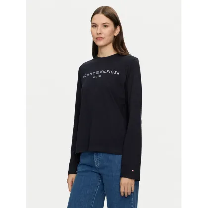 Zdjęcie Tommy Hilfiger Bluzka Logo WW0WW43620 Granatowy Regular Fit