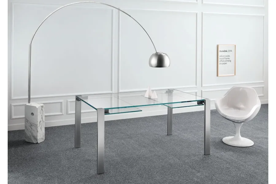 obrazek 2 Stół ze szkła hartowanego z dwoma wysuwanymi elementami - Tonelli Design