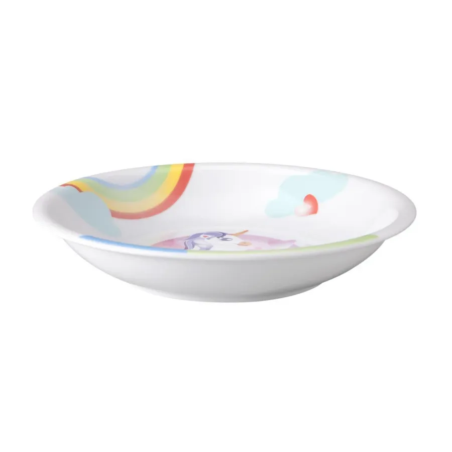 obrazek 1 Okrągły porcelanowy głęboki talerz do zupy 20 cm z motywem bajkowego jednorożca - Seltmann Weiden