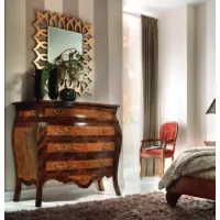 Zdjęcie Dekoracyjna antyczna komoda do sypialni z wrzośca jesionowego