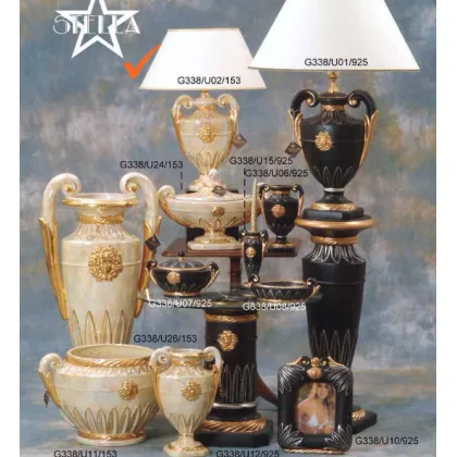 Zdjęcie Beżowa ceramiczna lampa do apartamentu