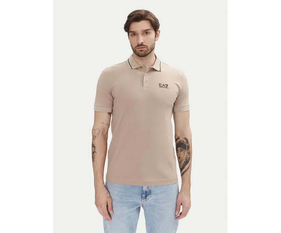obrazek 1 EA7 Emporio Armani Polo 8NPF16 PJVUZ U6155 Beżowy Slim Fit