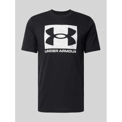 Zdjęcie T-shirt o pudełkowym kroju z nadrukiem z logo