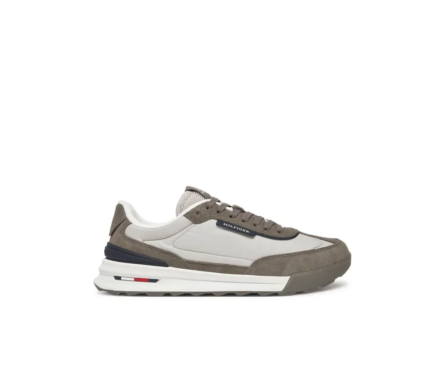 obrazek 1 Tommy Hilfiger Sneakersy Retro Runner Nylon Mix FM0FM05523 Beżowy