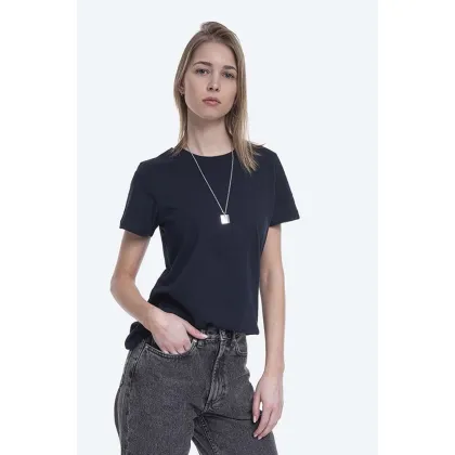 Zdjęcie A.P.C. t-shirt bawełniany Poppy T-Shirt kolor granatowy COBQX.F26718-BLANC