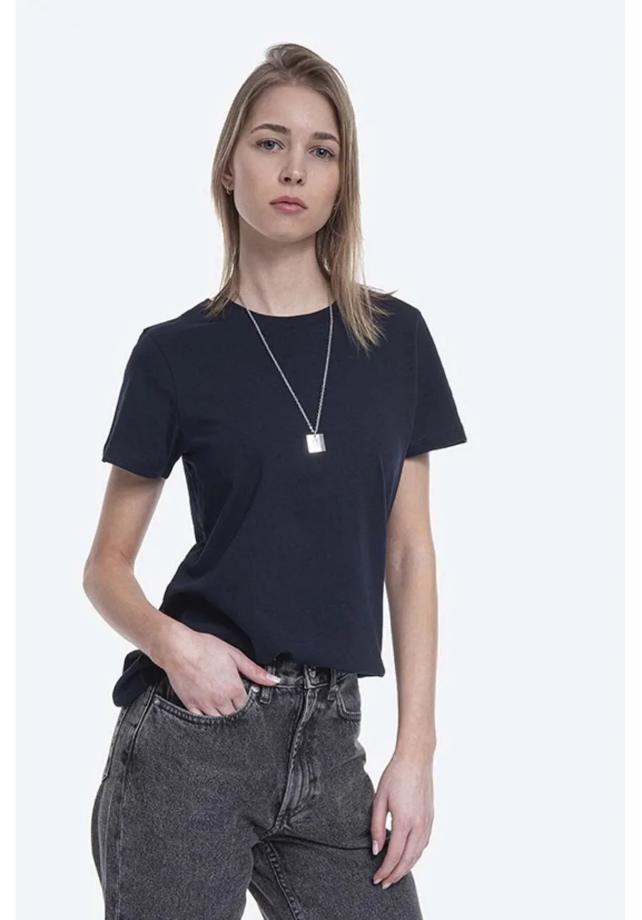 obrazek 1 A.P.C. t-shirt bawełniany Poppy T-Shirt kolor granatowy COBQX.F26718-BLANC