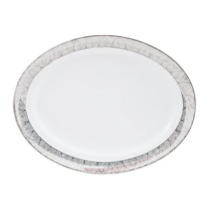 Zdjęcie Elegancki półmisek porcelanowy Olympus Leaf na przekąski