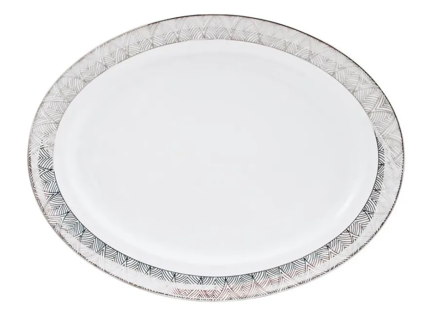 obrazek 1 Elegancki półmisek porcelanowy Olympus Leaf na przekąski