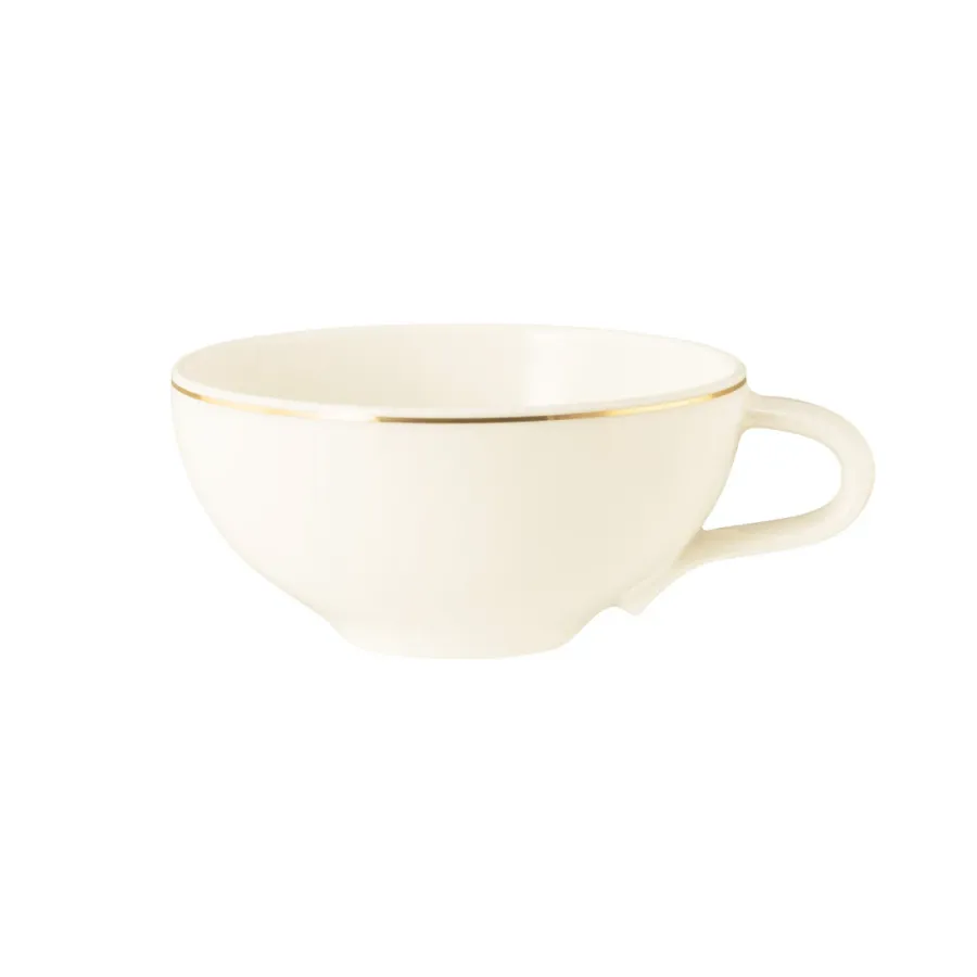 obrazek 1 Wyjątkowa porcelanowa filiżanka do herbaty zdobiona złotą obwódką - Seltmann Weiden