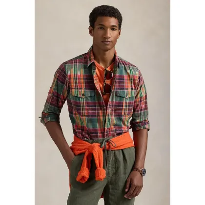 Zdjęcie Polo Ralph Lauren koszula bawełniana męska kolor multicolor regular z kołnierzykiem klasycznym 710958362