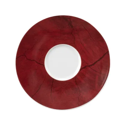 Zdjęcie Piękny porcelanowy spodek pod filiżankę 16,5 cm w kolorze czerwonym - Seltmann Weiden