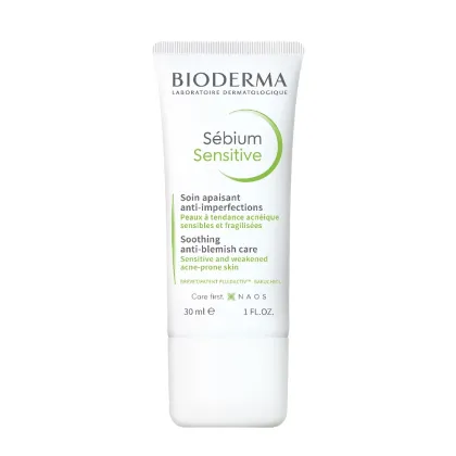 Zdjęcie Bioderma Sebium Sensitive Łagodzący krem wspomagający leczenie skóry trądzikowej 30 ml