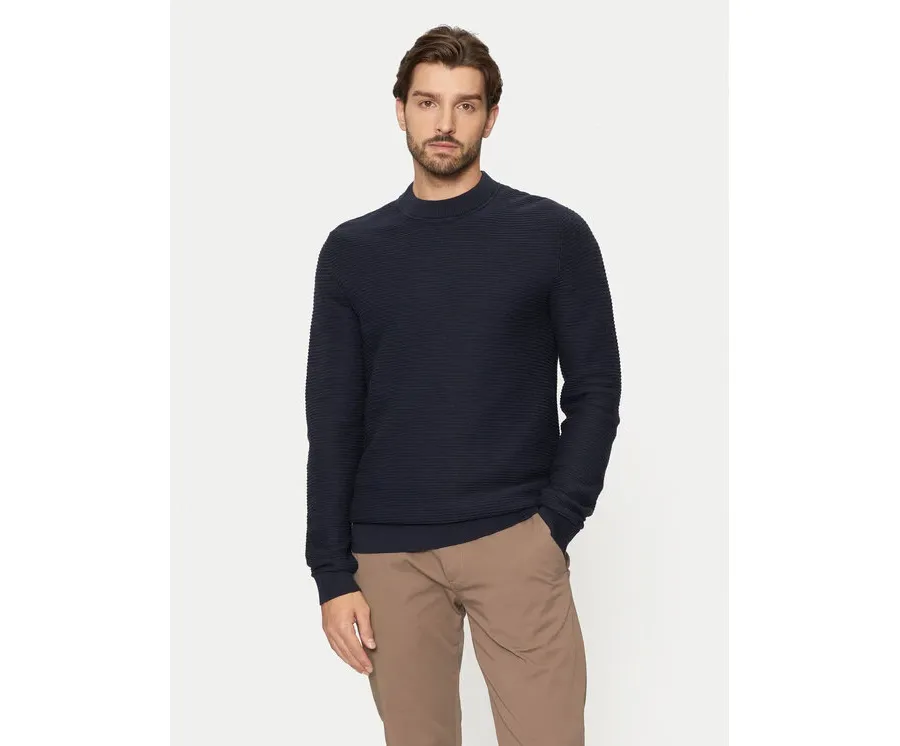 obrazek 1 Selected Homme Sweter Tion 16095640 Granatowy Regular Fit