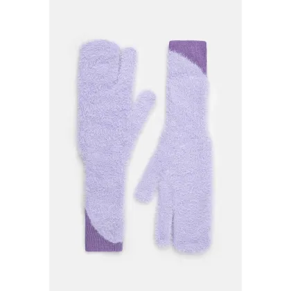 Zdjęcie MM6 Maison Margiela rękawiczki z domieszką wełny kolor fioletowy S62TS0062.M13073