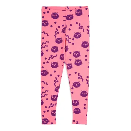 Zdjęcie MINI RODINI Legginsy Squiggly Cats 2513011728 Różowy Slim Fit