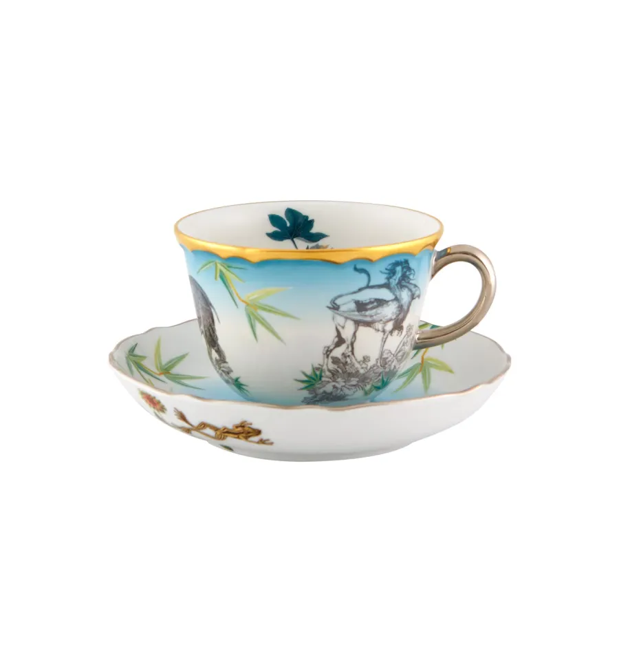 obrazek 1 Porcelanowa filiżanka do herbaty ze spodkiem Rêveries z unikatowym zdobieniem - Vista Alegre