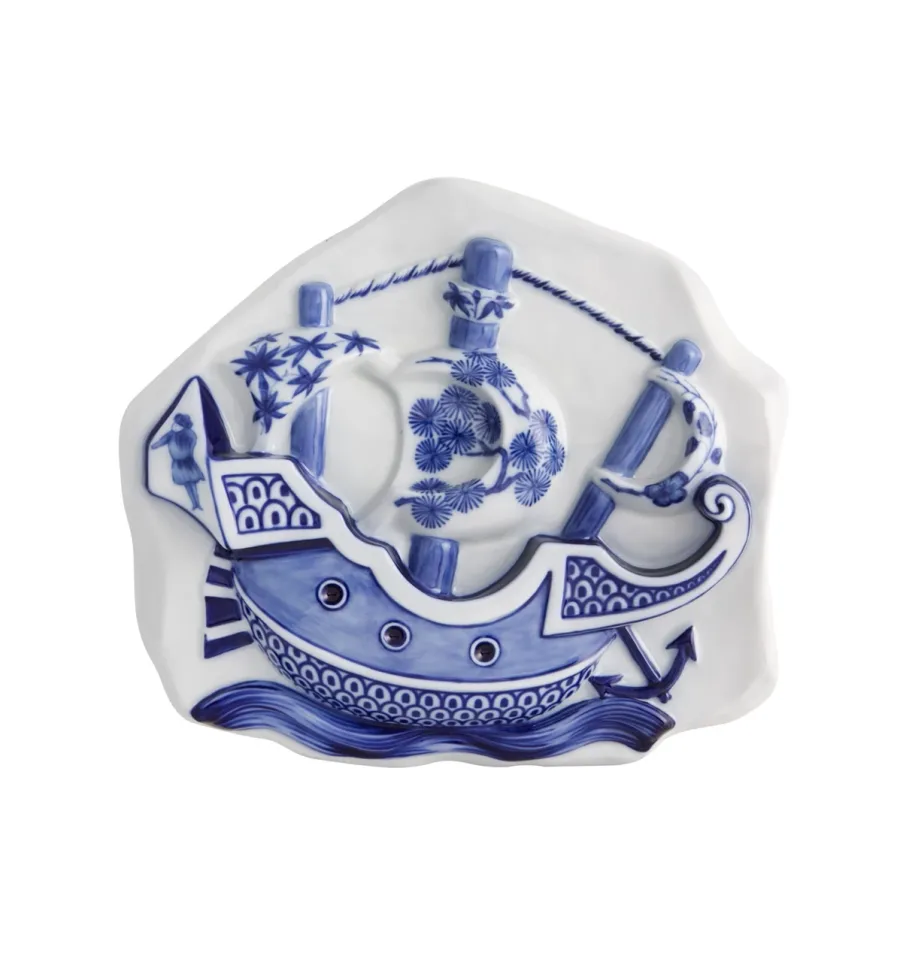 obrazek 1 Ceramiczna ozdoba porcelanowa z przedstawieniem portugalskiego statku - Vista Alegre
