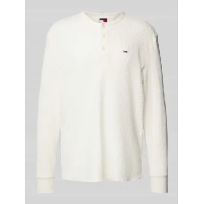 Zdjęcie Bluzka o kroju regular fit z długim rękawem i wyhaftowanym logo model ‘HENLEY’