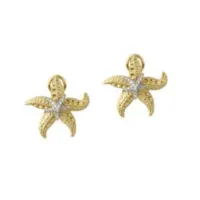 Picture 18K gold-plated silver earrings with white zircons