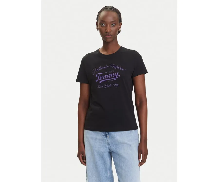 obrazek 1 Tommy Jeans T-Shirt Essential DW0DW21404 Czarny Regular Fit