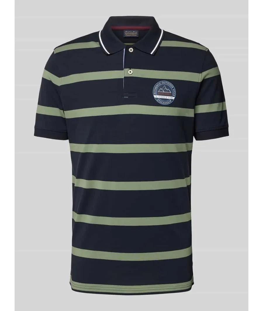 obrazek 1 Koszulka polo o kroju regular fit z nadrukiem z motywem
