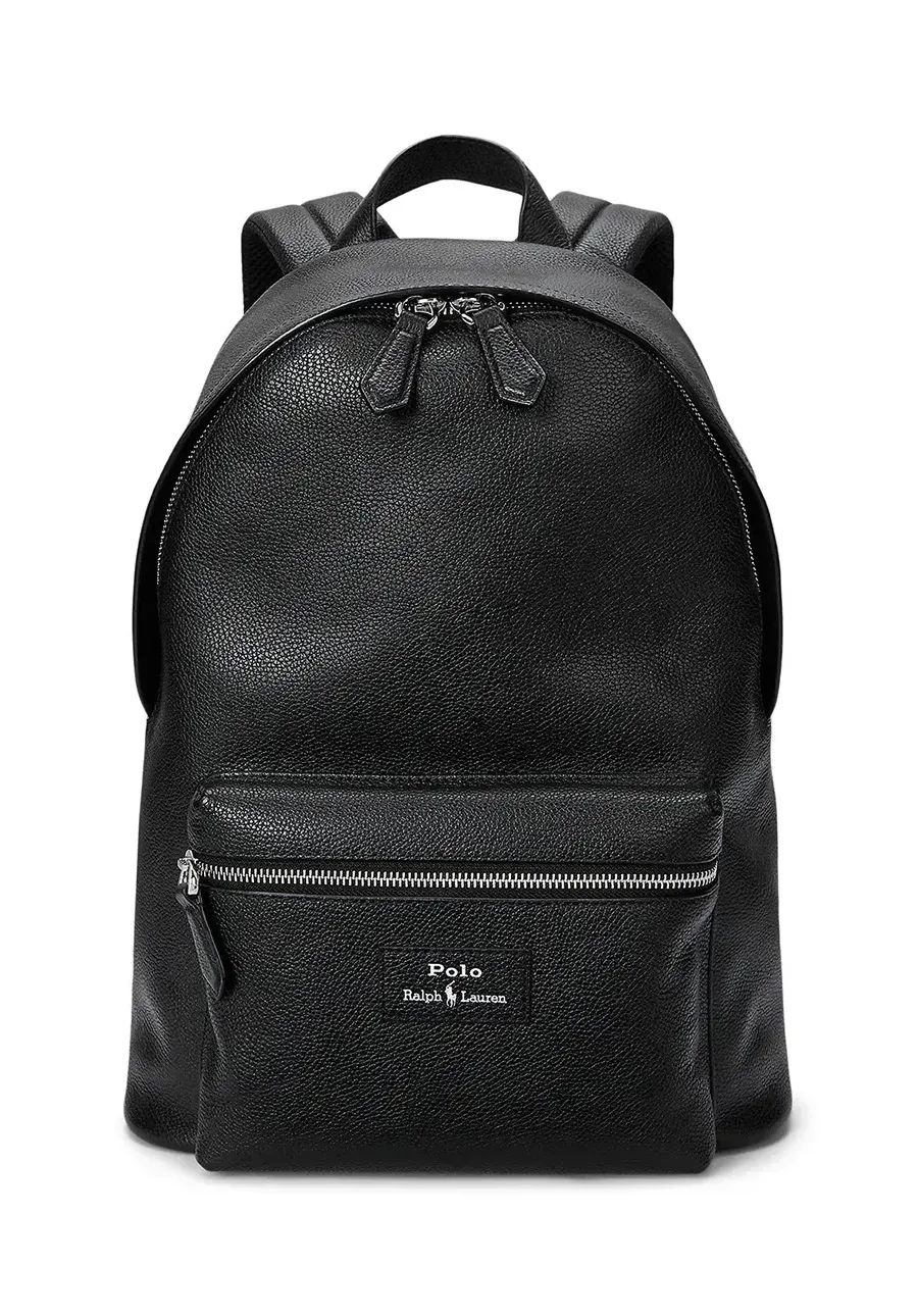 obrazek 1 Polo Ralph Lauren plecak skórzany męski kolor czarny duży gładki 405962456
