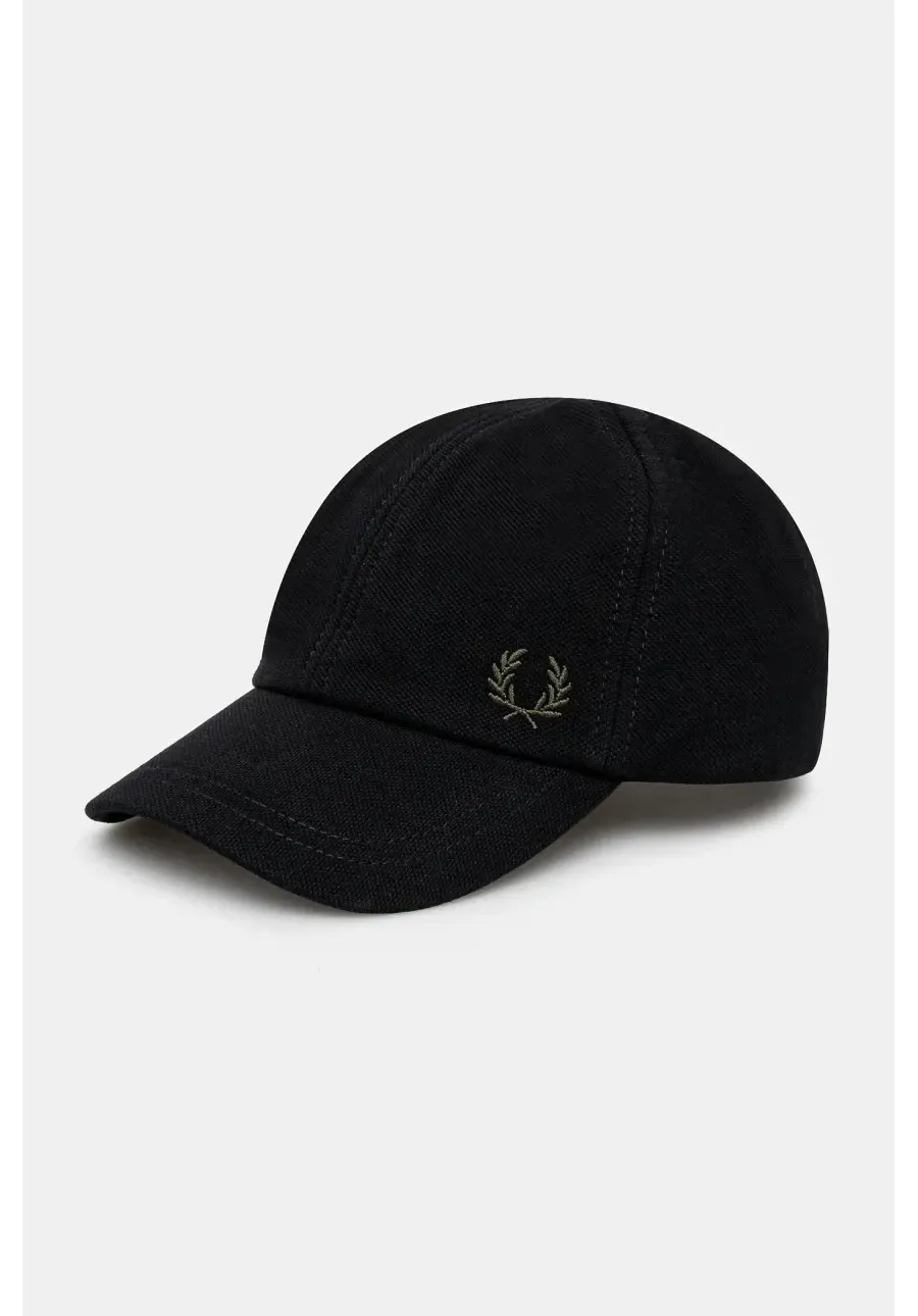 obrazek 1 Fred Perry czapka z daszkiem bawełniana kolor czarny gładka HW6726.Y43