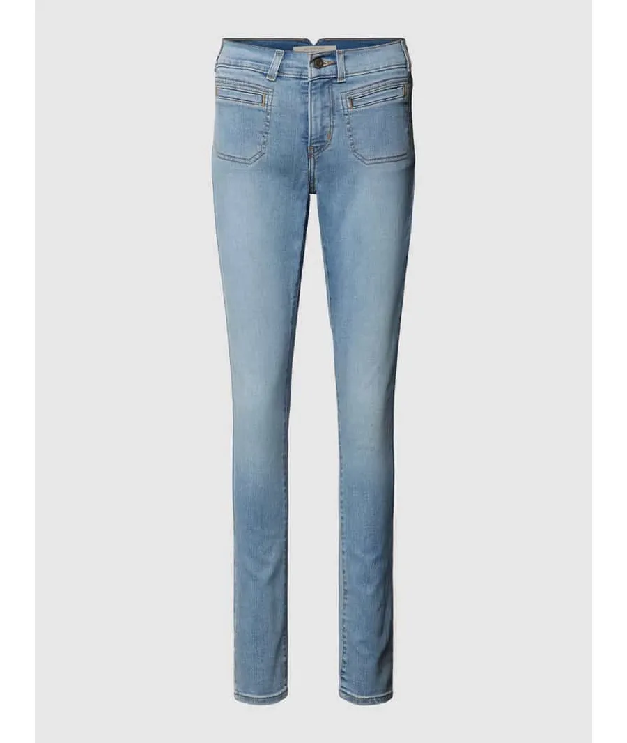 obrazek 1 Jeansy o kroju skinny fit z zapięciem na guzik