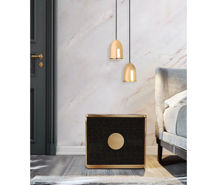 obrazek 1 Gustowna mosiężna lampa wisząca Swiss