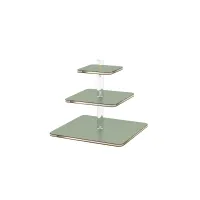 Picture Modern serving stand 30x30xH30 cm with eucalyptus-colored elements
