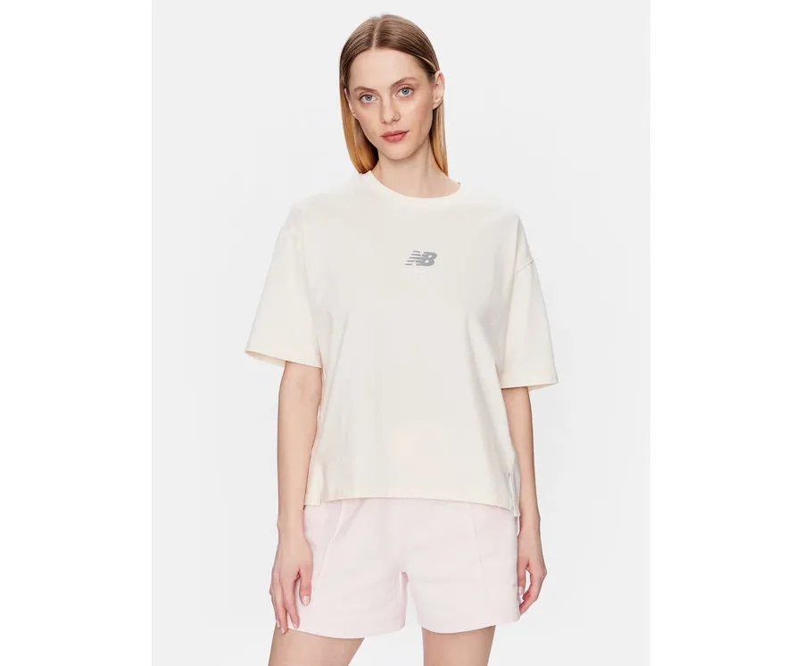 obrazek 1 New Balance T-Shirt WT31511 Beżowy Oversize