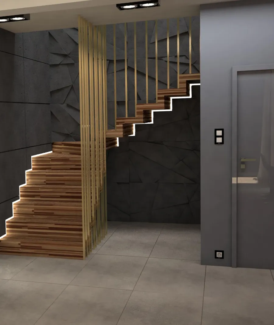 obrazek 1 120x60 cm VT - PB05 (B15 czarny) KRYSZTAŁ - panel dekor 3D beton architektoniczny B