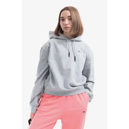 Zdjęcie MCQ bluza bawełniana damska kolor szary z kapturem melanżowa 624673RSJ771230-SZARY