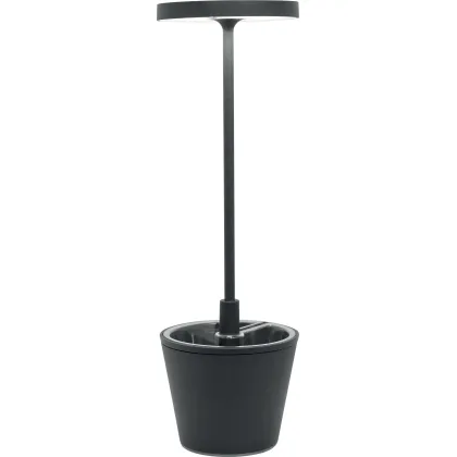 Zdjęcie Wyjątkowa lampa stołowa z misą w kolorze ciemnoszarym