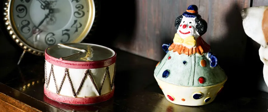 obrazek 6 Luksusowy słoik ceramiczny złoty klaun - Virginia Casa