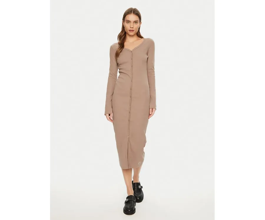 obrazek 1 Calvin Klein Jeans Sukienka codzienna J20J224830 Beżowy Slim Fit